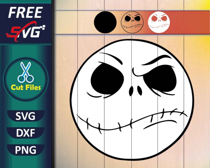 Jack Skellington face SVG Free