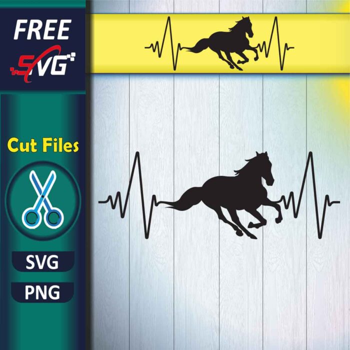 Horse Heartbeat SVG Free