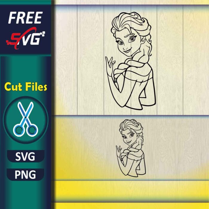 Elsa silhouette SVG Free, Elsa outline | Disney SVG