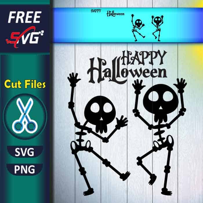 Happy Halloween Skeleton SVG free | Funny Halloween SVG free