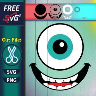 Mike Wazowski Face SVG free for Cricut