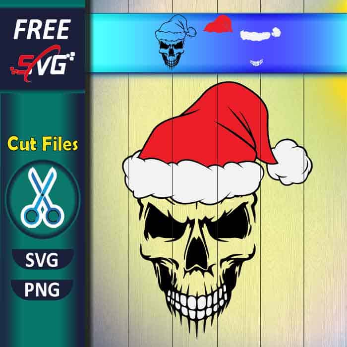 Christmas skull SVG free, free Christmas SVG files for Cricut