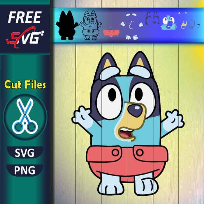 baby bluey SVG free for Cricut, bluey bingo SVG free