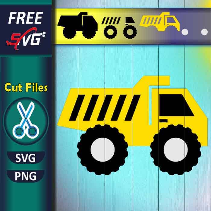 Construction dump truck SVG free