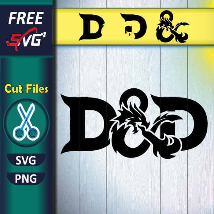 DnD SVG free, Dungeons and dragons SVG, DnD dragon logo, D&D Logo