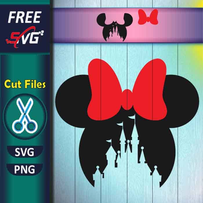 Disney Castle with Minnie head SVG free