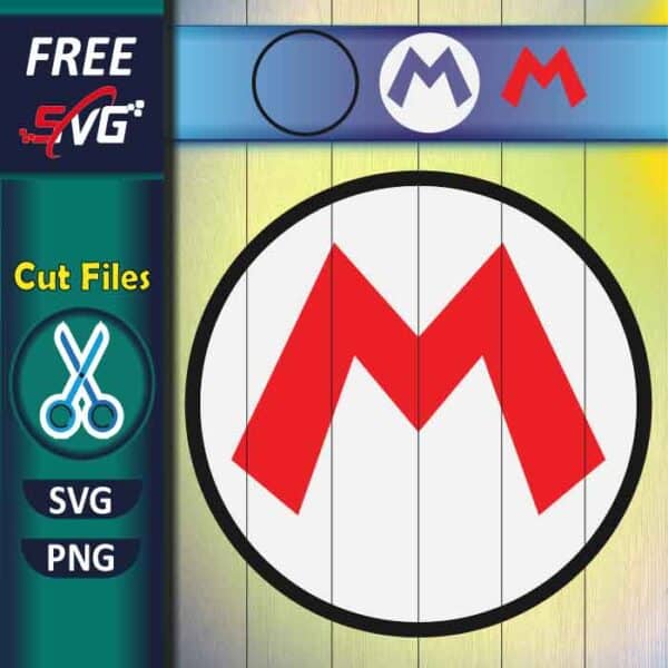 Super Mario Logo M Svg Free - Free Svg Files