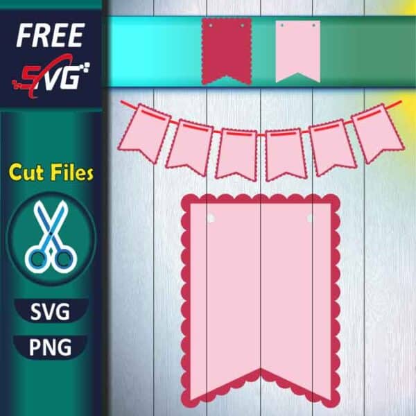 Bunting flags Birthday SVG free - Free SVG Files