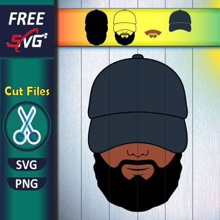 Black Man Cap SVG free, African American SVG