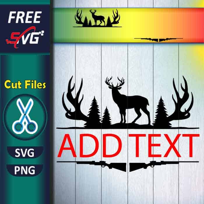 Deer Hunter Monogram SVG free - Deer Antler SVG