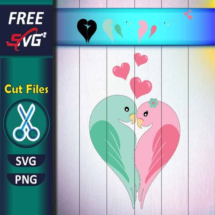 Valentine’s Birds SVG free – A Pair of Love Birds SVG