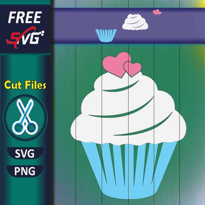 Cupcake SVG free - Valentine's Day sweets SVG free
