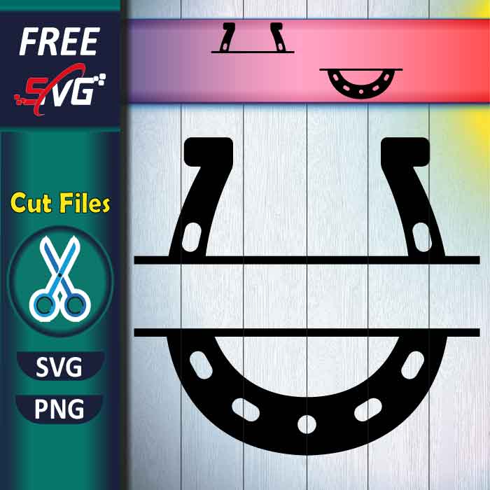 Horseshoe Monogram SVG free - Horse-shoe SVG for Cricut